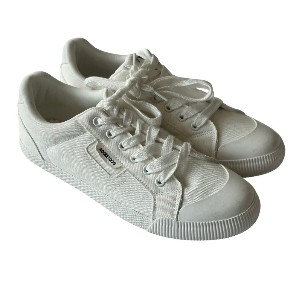 Rocket Dog White Canvas Sneakers Low Top Lace Up‎ Trainers Womens 10 C217/0625